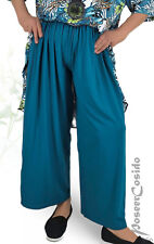 LAGENLOOK Ballon-Hose Figurstrecker Marlene petrol 46 48 50 52 54 56 XL-XXL-XXXL