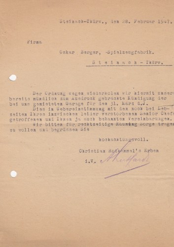 Steinach brief 1947 - steinach,,