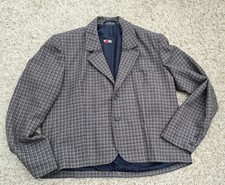 ROLLI MODEN Herren Sakko Jacke braun kariert Wolle Rohlstuhl Gr. 50 / 8