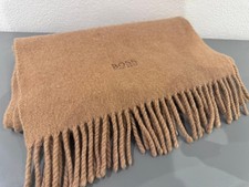 Hugo Boss Herren Schal 100% Kamel Haar, Camel beige braun, Made in Scotland, Top