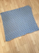 Babydecke aus Lana Grossa Alta Moda Cotolana, Hellblau