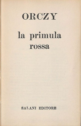 Die rote primel orczy - orczy,