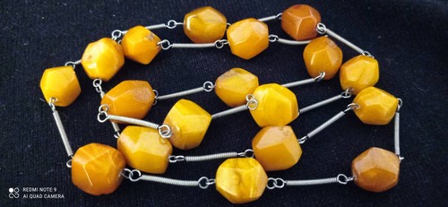 Vintage bernsteinkette - vintage,