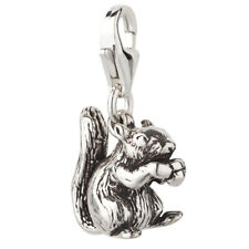 Charm / Anhänger Eichhörnchen mit Karabinerverschluß aus 925 Sterling Silber