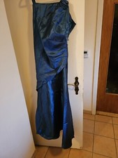 Blauen abend kleid mit stola - abend,