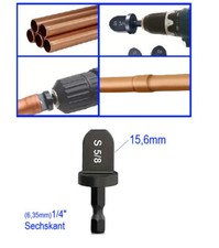 15,6mm Kupferrohr Aufweiter 1/4" Bit für Akkuschrauber