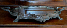 Tablett Spiegeltablett Jugendstil Zinkguss bronzefarben Antik