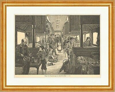 Waggon eines auswandererzuges - waggon,