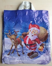 Nikolaus Tragetaschen Wehnachtsman Tüten mit Schlaufe Einkaufstüte Plastiktüten