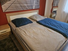 Schlafzimmer,Sonoma Eiche -weiß