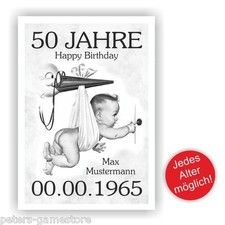 Geburtstagsurkunde Urkunde zum Geburtstag Geschenk Fest Bild 18 20 30 40 50 60