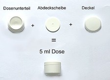 10 Leerdosen Tiegel weiß & weißer Deckel 5ml für UV Gel Creme Powder Markenware