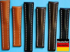 Uhrenarmband passend für Breitling Faltschließe 20 22mm  schwarz braun / 25