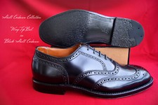 Alden Pferdeleder Shell Cordovan 9,5 E Wing Tip Bal Black Shell Cordovan zT wNeu