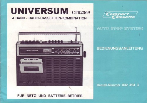 Compact cassette universum - cassette,