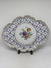 Alte Servierplatte Paris Royal, Blumenmuster M.6.