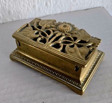 Kleine Jugendstil Schatulle  Kästchen Messing 