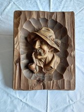 Wandbild holz geschnitzt 40x30 - geschnitzt,