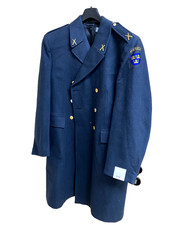 Schwedische Armee Mantel blau C52 L Vintage Army Greatcoat Wollmantel