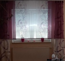 Moderne Gardinen Set.7-Tlg.für Gardinenstange 200cm,Fenster 150cmm,gebraucht