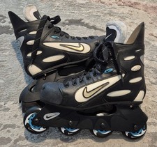 Vintage Nike Zoom Air Inline Rollhockey Schlittschuhe UK 7