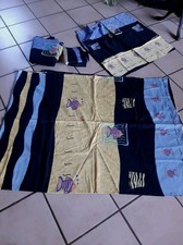 2 Betten 2 Kissen Gr ca. 190X 130 cm + 80 X  80 cm Blau Schwarz Senf Gelb Orange