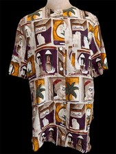 Aigner Damen Hemd Oversize Selten E Vintage Bedruckt 100% Seide Made In Germany