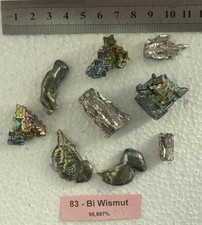 9 Teile  Wismut Metall +
