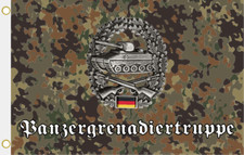 Fahne Flagge Flecktarn Bundeswehr Panzergrenadiertruppe Hissflagge 90 x 150 cm