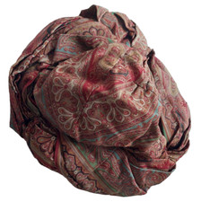 VINTAGE Hut Orient Style Turban Märchenerzähler Aladin ? rot gemustert