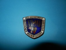DDR  Emaille ADMV Medaille Plakette Allgemeiner Deutscher Motorsport Verband 1/8