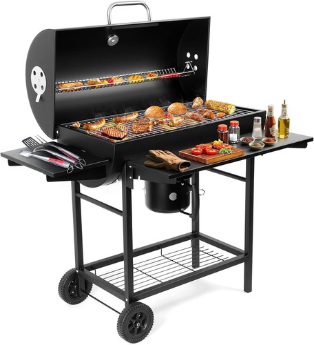 Massiver holzkohlegrill mit - holzkohlegrill,