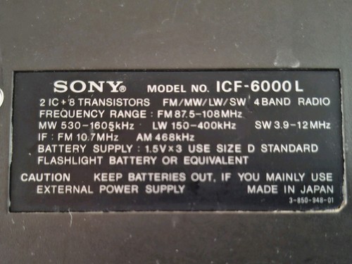 Sony icf 6000l - sony, 4