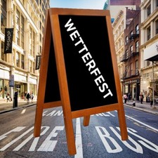 Groß Kundenstopper Wetterfest Werbetafel Holzrahmen Werbeaufsteller für Shop Bar