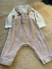 Petit Bateau Set  Body Latzhose Gr. 74
