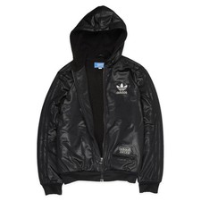 Adidas Chile 62 Winterjacke Schwarz Silber Gefüttert Trackjacket Firebird Trefoi