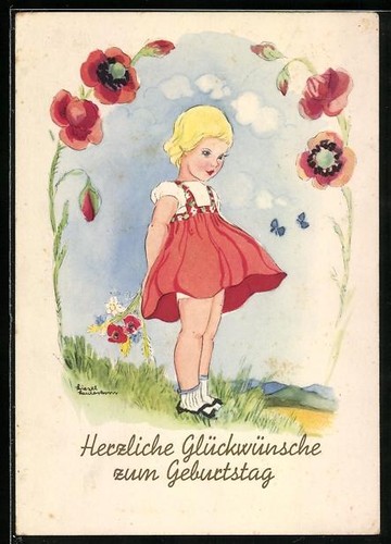 Künstler liesel - künstler-ak,