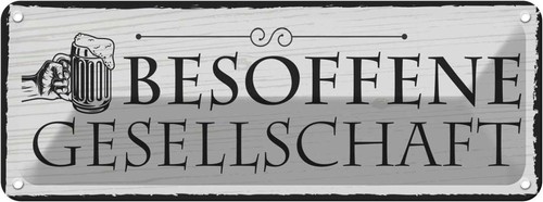 Blechschild 10x27 - , cm