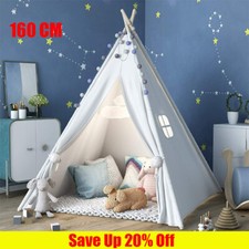 Tipi Zelt für Kinders Spielzelt Tippi Kinderzelt Spielhaus Babyzelt Wigwam Set