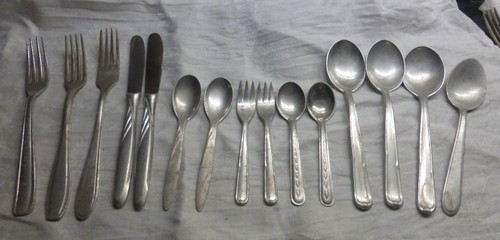 15teile ddr alu besteck - ddr,