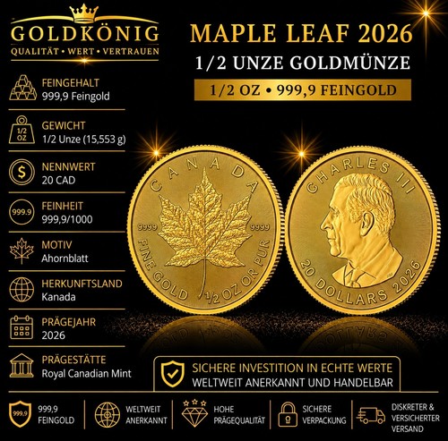 Goldmünze unze 999 9 - 1/2, 999.9
