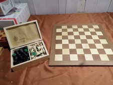 Schachspiel Holz klappbar | Massivholz Schachbrett | Handgefertigt Bohemia