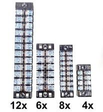 Klemmblock Klemmleiste Verteiler Stromverteiler Deckel m. 4x 8x 6x 12x / 15A 25A