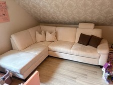 Couch aus Velourleder inkl. Sessel 