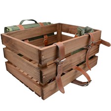 UNUS® Fahrradkiste Fahrradkorb Holzkiste für hinten Picknickdecke