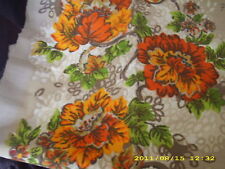 FABRIC  60 70 er Heidi  Große Blumen   ÄRA Stoff Panell Patchwork
