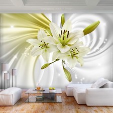 Lilien Blume Diamant Abstrakt VLIES FOTOTAPETE 3D WOHNZIMMER TAPETE WANDBILD XXL