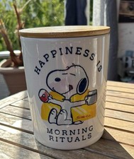 Snoopys Peanuts Vorratsdose Cookiedose aus Porzellan Happiness is Morning Ritual