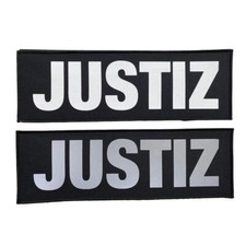 HCIM Patch Klettabzeichen JUSTIZ - 30 x 10 cm schwarz