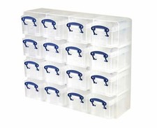 Really Useful Box Kunststoff Aufbewahrung Organizer mit 16 x 0,3 Liter Boxen